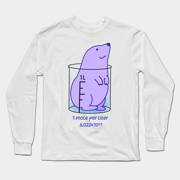 One mole per litre Chemistry Pun Mole Long Sleeve T-Shirt by labstud